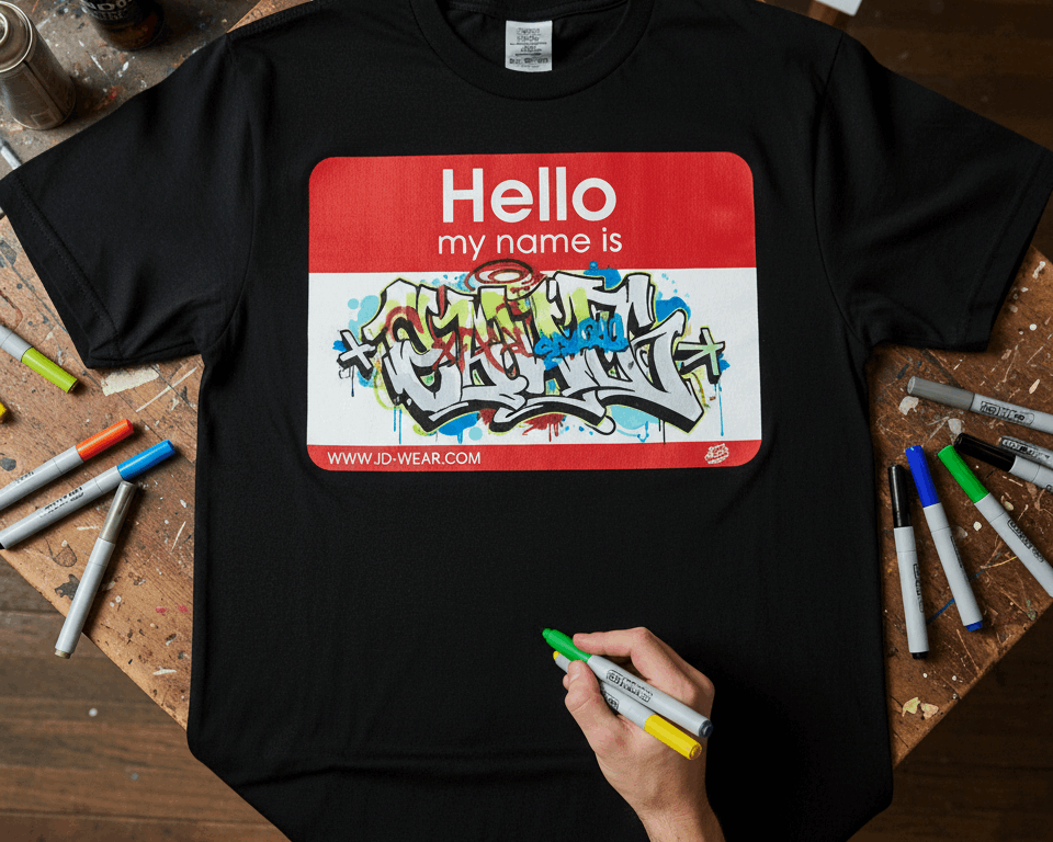 Camisetas Heavyweight "Hello My Name Is" — Personalízalas con Tu Estilo