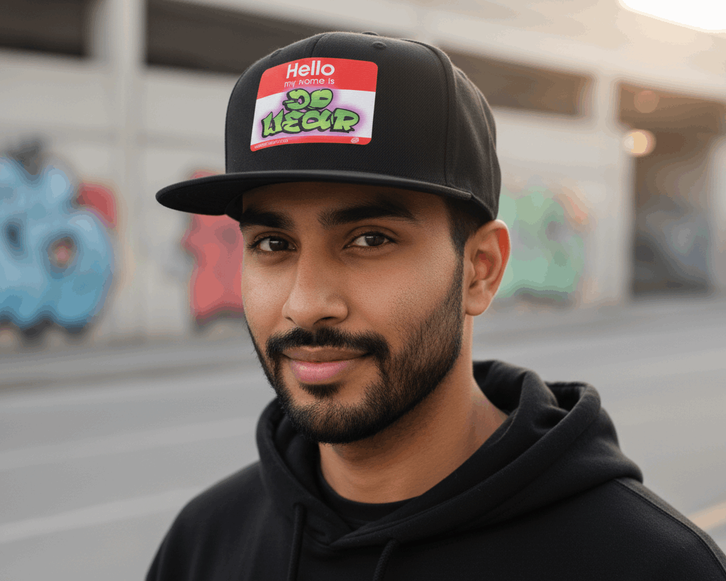 Gorras Planas "Hello My Name Is" — Accesorios Urbanos de JDWEAR