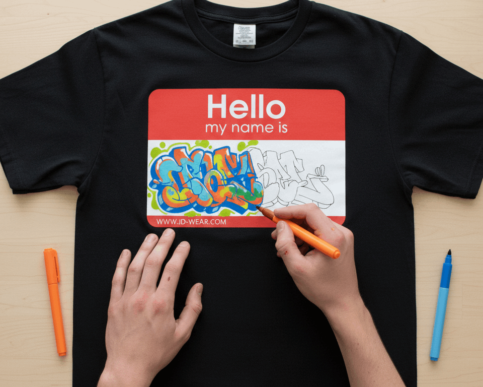 Camisetas Heavyweight "Hello My Name Is" — Personalízalas con Tu Estilo