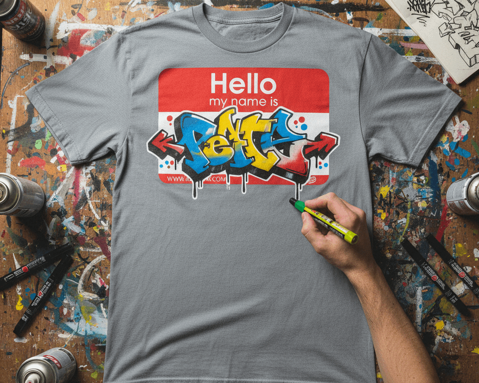 Camisetas Heavyweight "Hello My Name Is" — Personalízalas con Tu Estilo