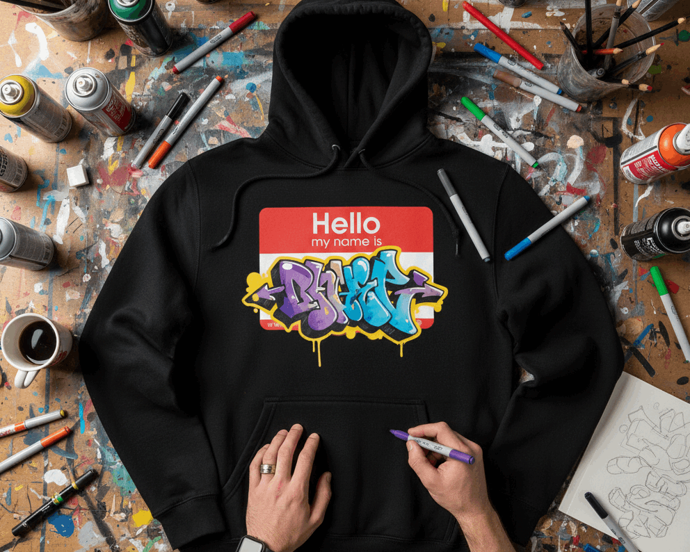 Sudaderas "Hello My Name Is" — Tu Arte, Tu Sudadera