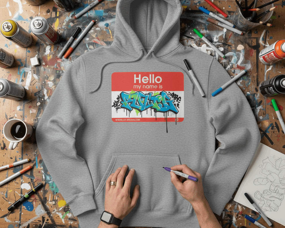 Sudaderas "Hello My Name Is" — Tu Arte, Tu Sudadera