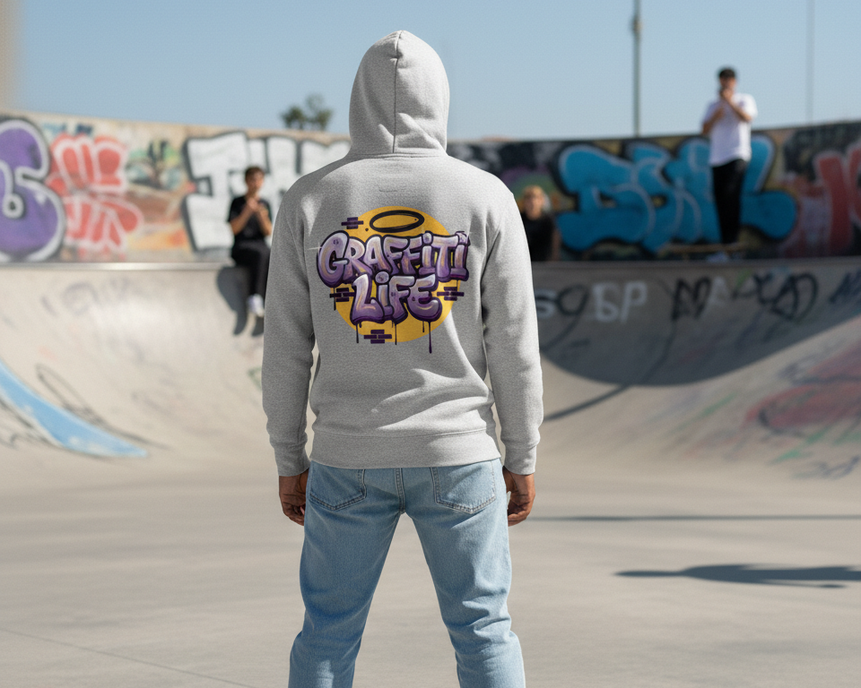 Sudadera Streetwear "Graffiti Life" - Old School Bubble Style