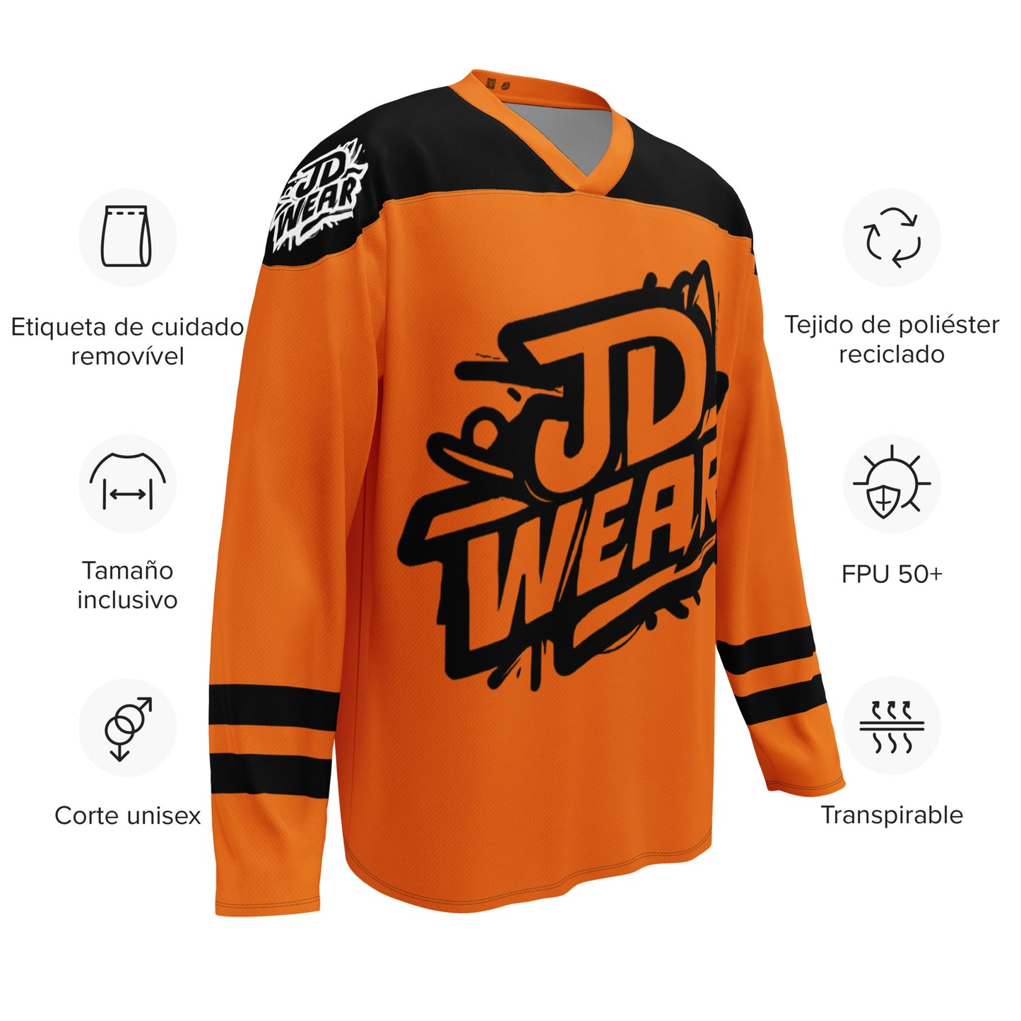 Orange Hockey Fan T-shirt