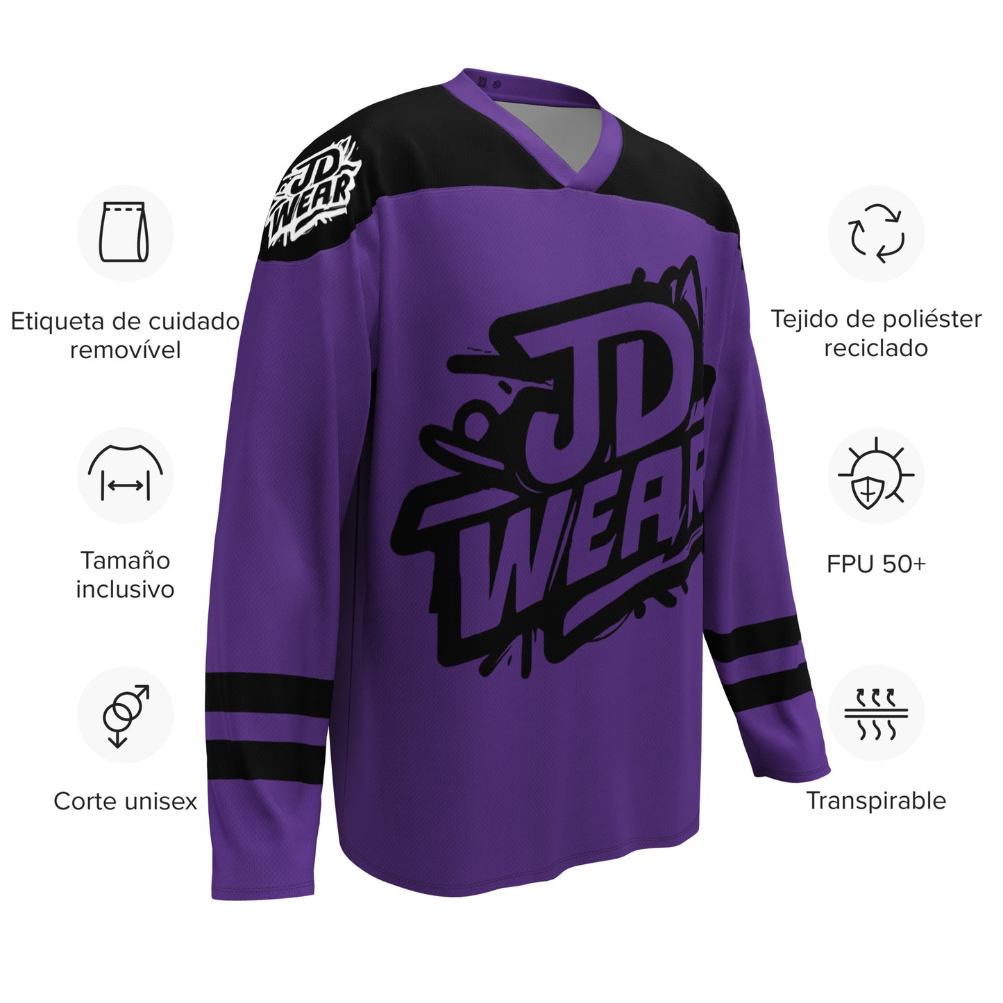 Camiseta de fan de hockey Morada