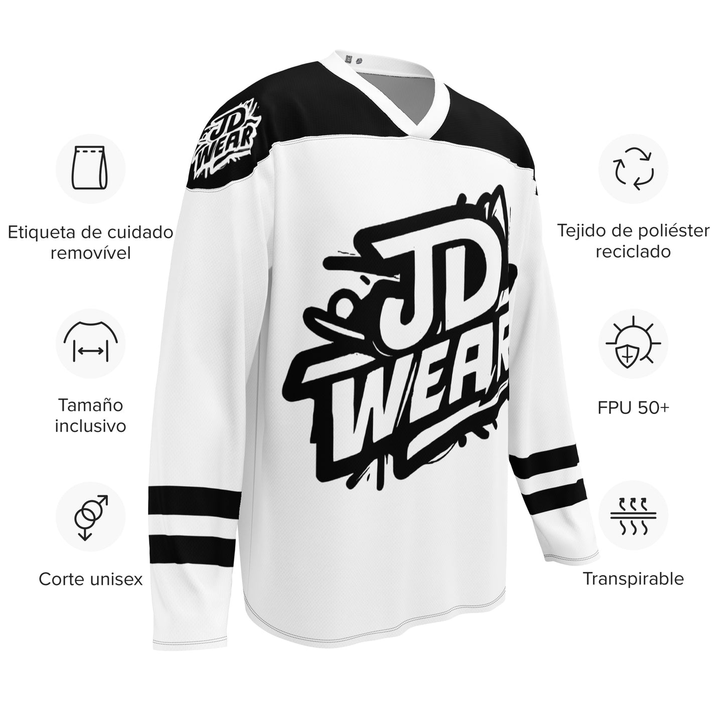 White Hockey Fan T-shirt