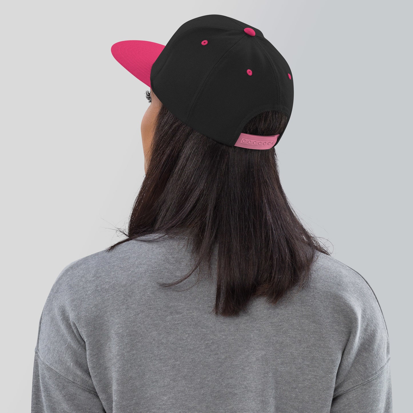 Fuchsia/Pink Embroidered Snapback Cap