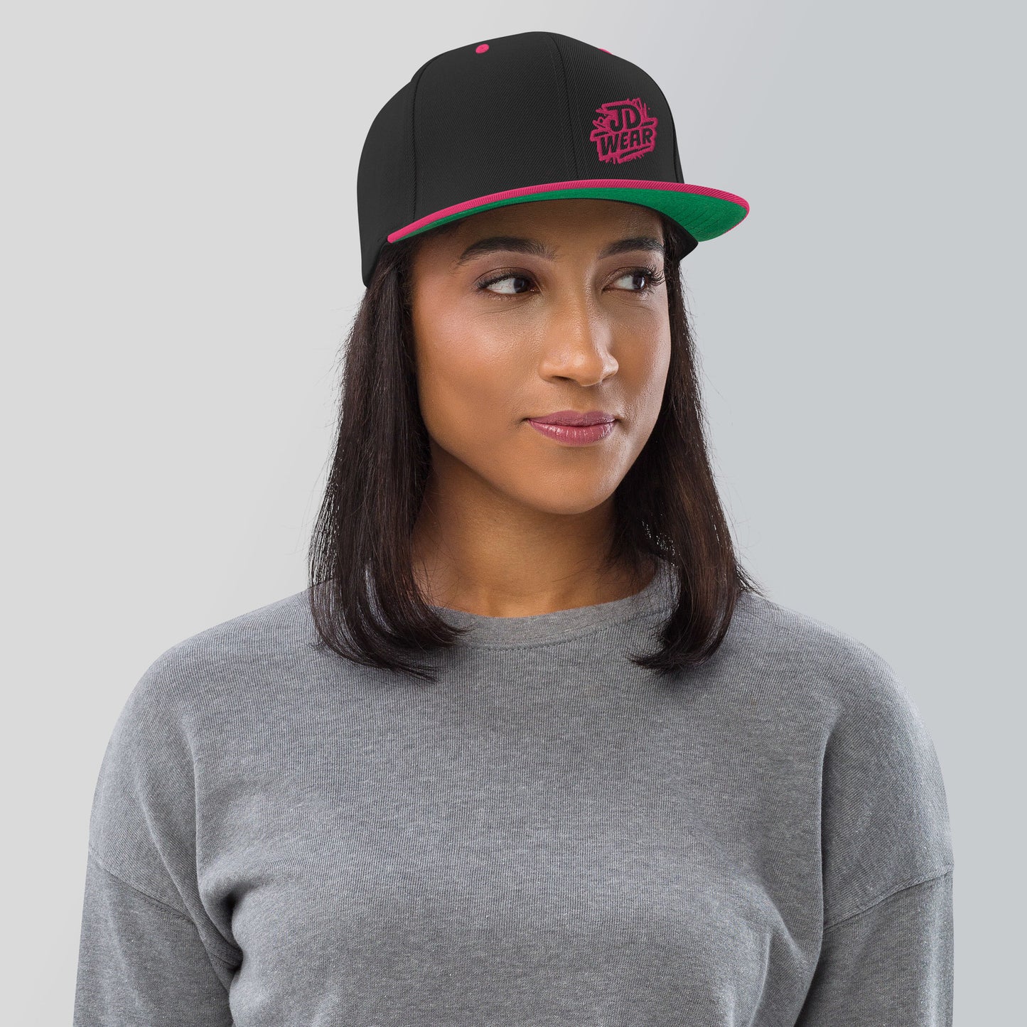 Gorra Snapback Bordada Fucsia/Rosa