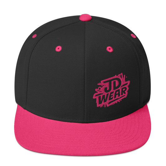 Fuchsia/Pink Embroidered Snapback Cap