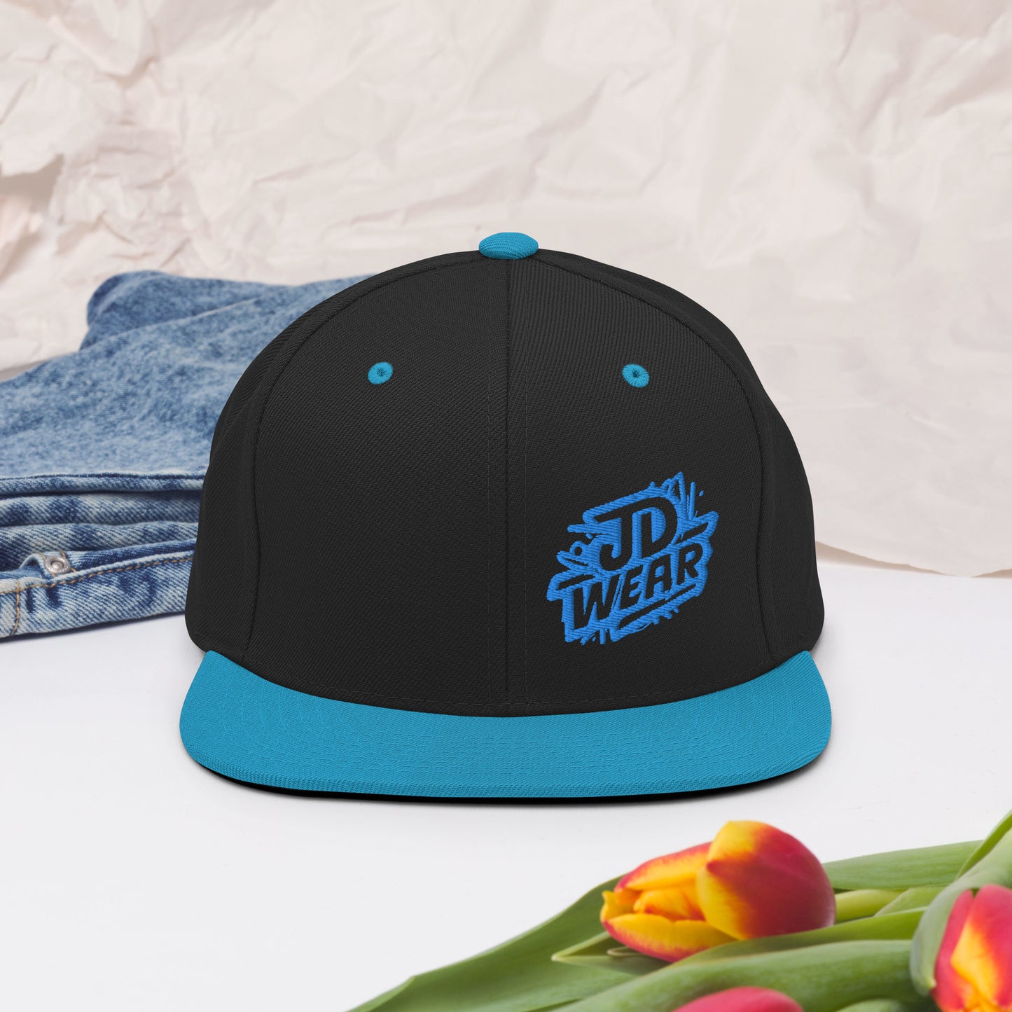 Gorra Snapback Bordada Azul