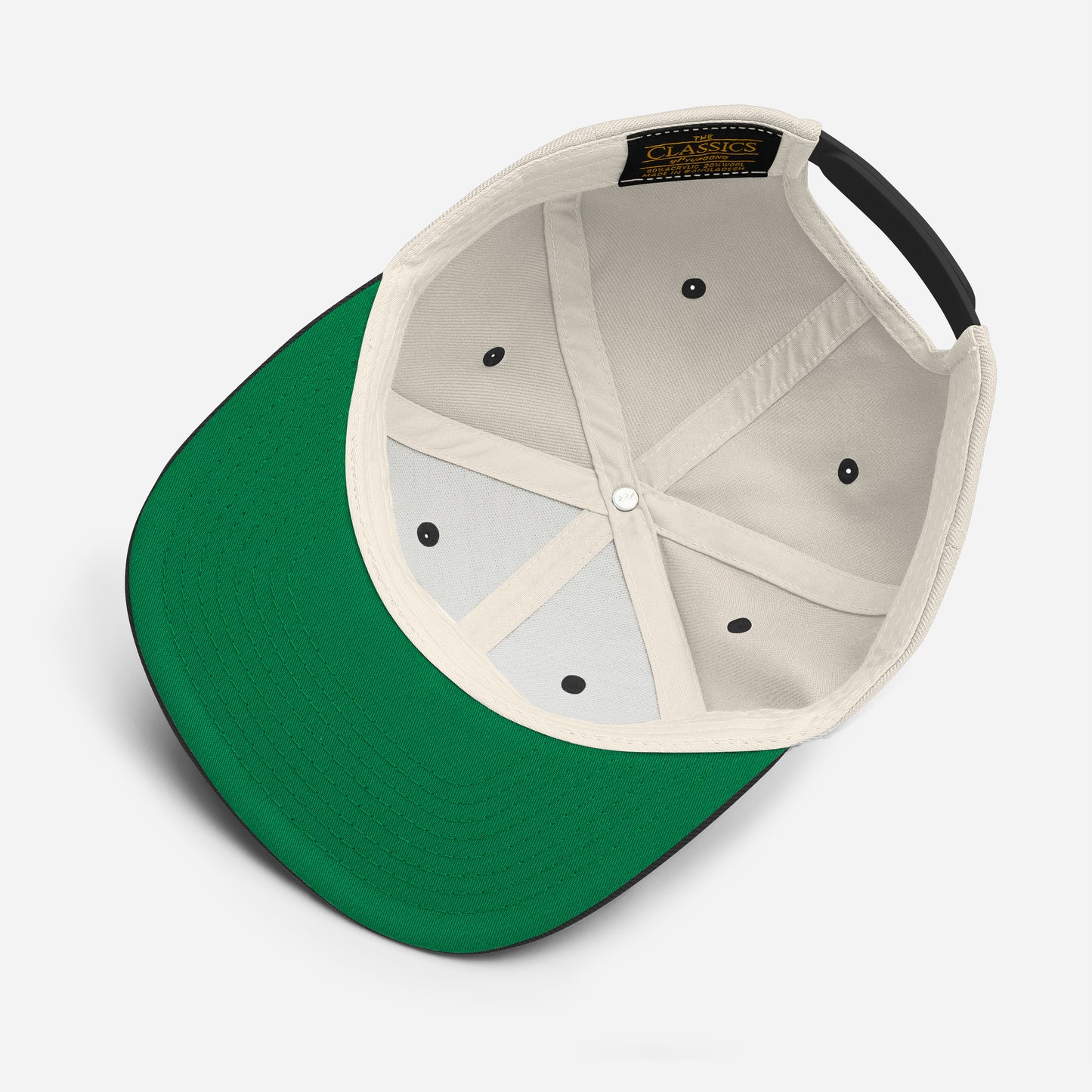 Gorra Snapback Bordada Crema