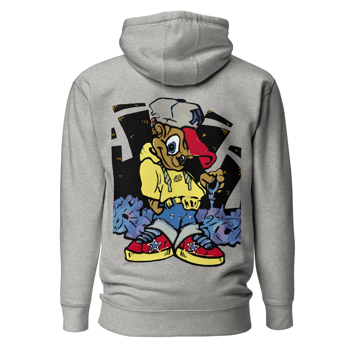 JD WEAR+ Embroidered-Graffiti Hoodie